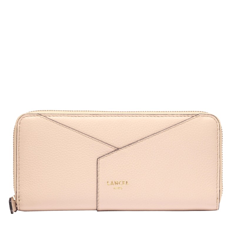 PORTEFEUILLE ZIPPÉ ENVELOPPE DE LANCEL CAPPUCCINO