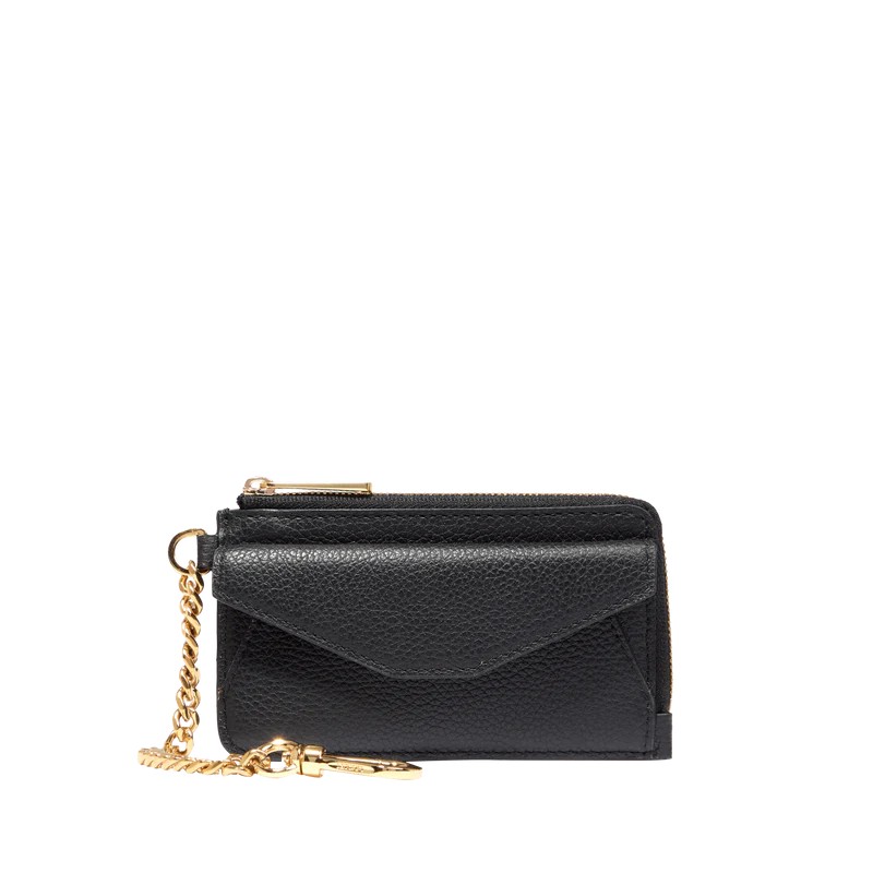 PORTE CARTES ZIPPÉ ENVELOPPE DE LANCEL NOIR