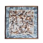 CARRÉ DE SOIE 70CM MOTIF PUZZLE LANCEL MULTI BLEU
