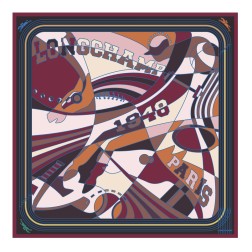 LONGCHAMP CARRÉ DE SOIE 90CM LONGCHAMP LEAGUE BORDEAUX