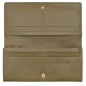 LONGCHAMP LE ROSEAU SLEEK PORTEFEUILLE LONG À RABAT OLIVE