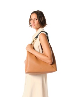SAC HOBO PAGODE DE LANCEL CAMEL/NOIR LANCEL