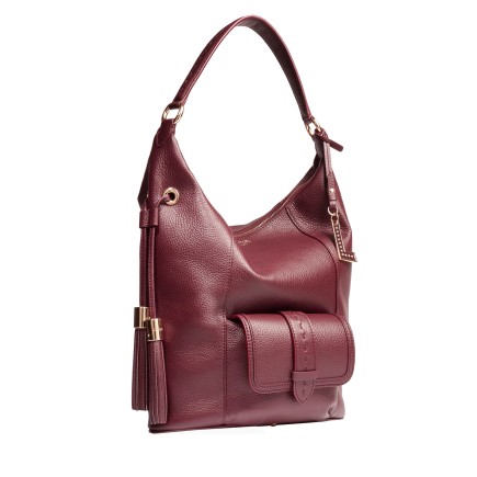 SAC HOBO ZIPPÉ M PREMIER FLIRT CASSIS LANCEL