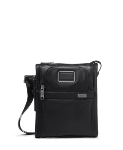 SAC PORTÉ CROISÉ ALPHA 3 CUIR NOIR TUMI
