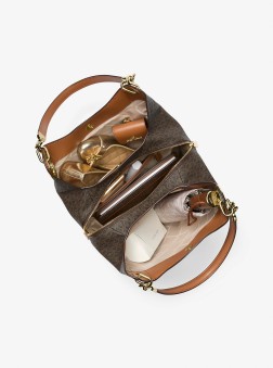 SAC PORTÉ ÉPAULE LILLIE BRONZE/NOISETTE MK