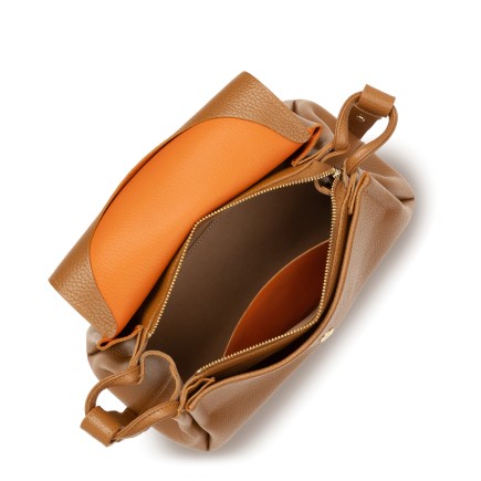 GRAND SAC TROTTEUR ACCORDÉON DOUBLE CAMEL IN ORANGE LANCASTER