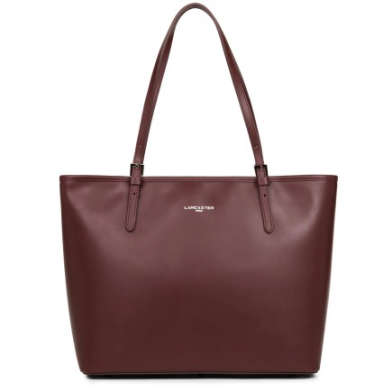 SAC SHOPPING SMOOTH BORDEAUX LANCASTER