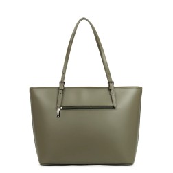 SAC SHOPPING SMOOTH KAKI FUMÉ LANCASTER