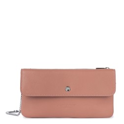 DOUBLE POCHETTE SOFT PM ROSE CENDRE LANCASTER
