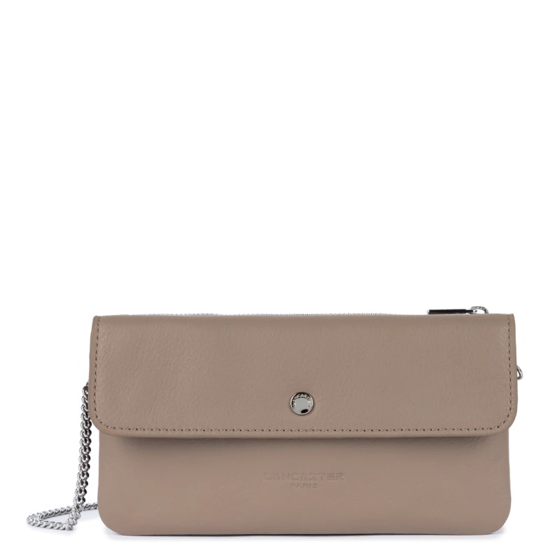 DOUBLE POCHETTE SOFT PM GALET FONCÉ LANCASTER DOUBLE POCHETTE SOFT PM GALET FONCÉ LANCASTER