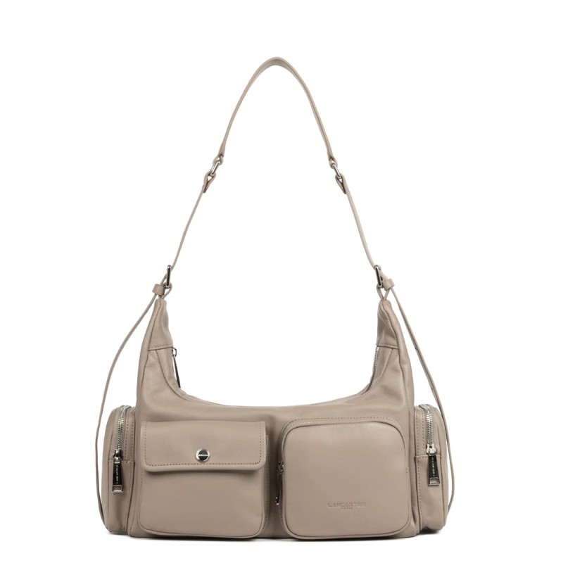 SAC BESACE CARAMELLA GALET FONCÉ LANCASTER SAC BESACE CARAMELLA GALET FONCÉ LANCASTER