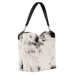 LONGCHAMP LE ROSEAU SHETLAND SAC PORTÉ ÉPAULE M NOIR/BLANC