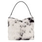 LONGCHAMP LE ROSEAU SHETLAND SAC PORTÉ ÉPAULE M NOIR/BLANC