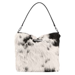 LONGCHAMP LE ROSEAU SHETLAND SAC PORTÉ ÉPAULE M NOIR/BLANC