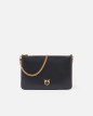 SAC À BANDOULIÈRE CLASSIC FLAT LOVE BAG SIMPLY NOIR/DORÉ PINKO