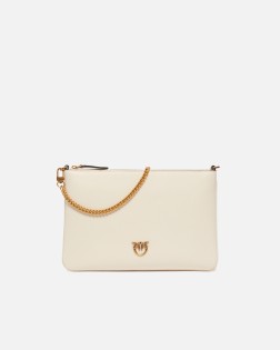 SAC À BANDOULIÈRE CLASSIC FLAT LOVE BAG SIMPLY ÉCRU PINKO