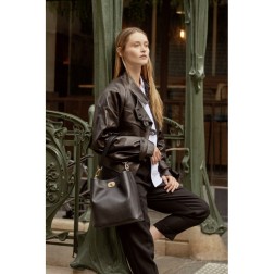 SAC PORTÉ ÉPAULE COURONNE M RHODES NOIR MD