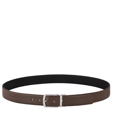 LONGCHAMP LE FOULONNÉ CEINTURE HOMME MOKA/NOIR