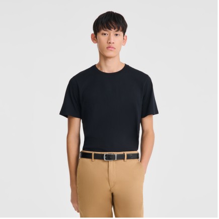 LONGCHAMP DELTA BOX CEINTURE HOMME NOIR/MOKA