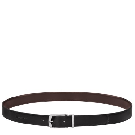 LONGCHAMP DELTA BOX CEINTURE HOMME NOIR/MOKA