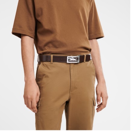 LONGCHAMP DELTA BOX CEINTURE HOMME NOIR/MOKA