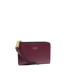 PORTE CARTES ZIPPÉ ORIGAMI DE LANCEL CASSIS