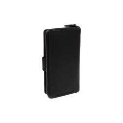 PORTEFEUILLE EN CUIR NOIR CHARLOTTE THE CHESTERFIELD BRAND