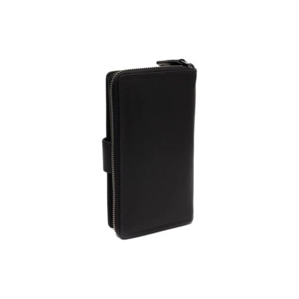 PORTEFEUILLE EN CUIR NOIR CHARLOTTE THE CHESTERFIELD BRAND