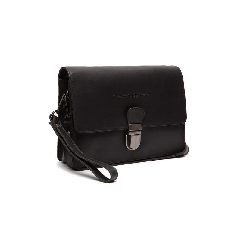 SAC BANDOULIÈRE EN CUIR NOIR LUCCA THE CHESTERFIELD BRAND
