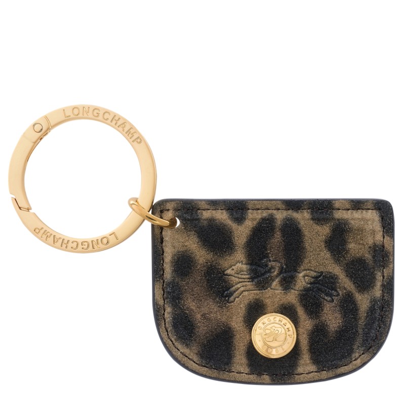 LONGCHAMP ÉPURE PORTE-CLÉS LÉOPARD KAKI LONGCHAMP ÉPURE PORTE-CLÉS LÉOPARD KAKI