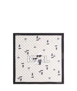 CARRÉ DE SOIE 60CM IKON BLANC KL