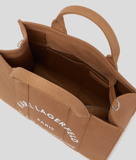 CABAS CARRÉ DE TAILLE MOYENNE RUE SAINT GUILLAUME CARAMEL KL