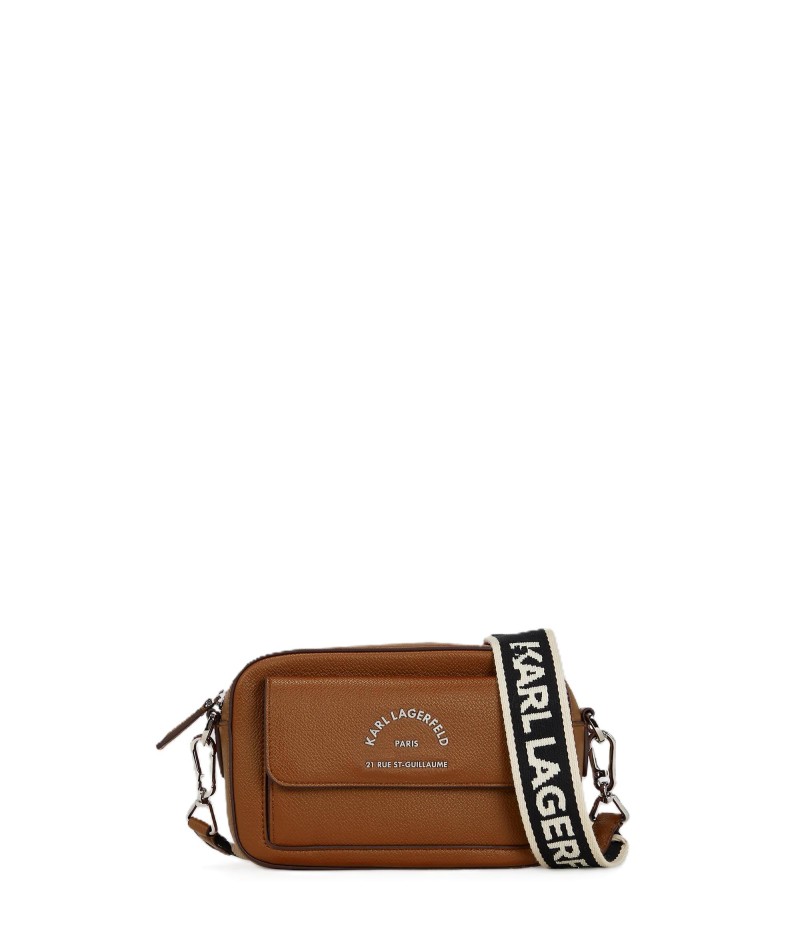 SAC PORTÉ TRAVERS RUE SAINT GUILLAUME MÉTAL TAN FONCÉ KL