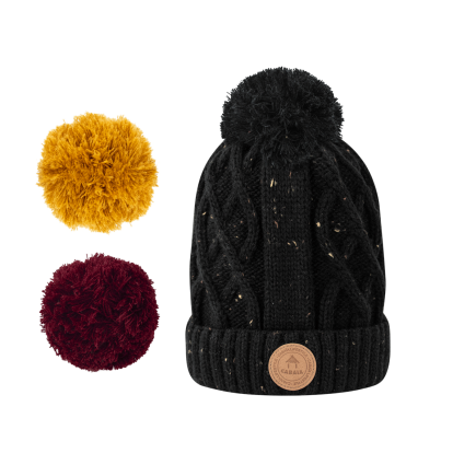 BONNET APPLETINI POLAIRE NOIR PROFOND CABAÏA