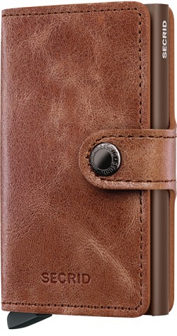 PORTE CARTES MINIWALLET SECRID COGNAC & BROWN VINTAGE