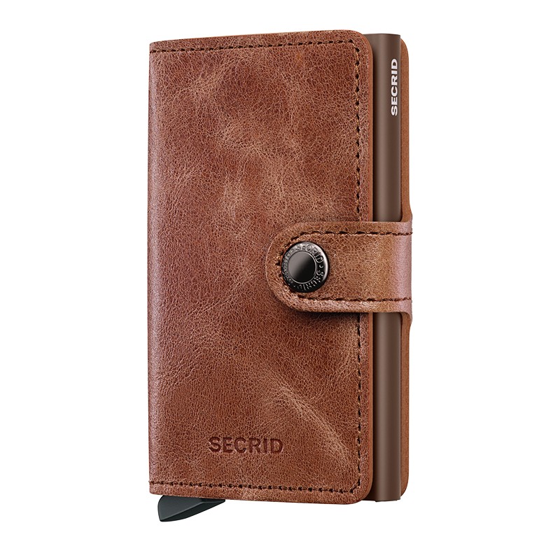 PORTE CARTES MINIWALLET SECRID COGNAC & BROWN VINTAGE