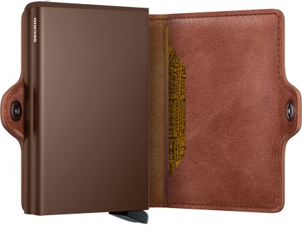 PORTE CARTES TWINWALLET VINTAGE COGNAC & BROWN SECRID