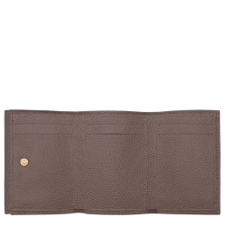 LONGCHAMP LE FOULONNÉ PORTEFEUILLE COMPACT TAUPE