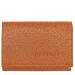 LONGCHAMP LE FOULONNÉ PORTEFEUILLE COMPACT AMBRE