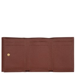 LONGCHAMP LE FOULONNÉ PORTEFEUILLE COMPACT CAFÉ
