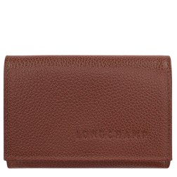 LONGCHAMP LE FOULONNÉ PORTEFEUILLE COMPACT CAFÉ