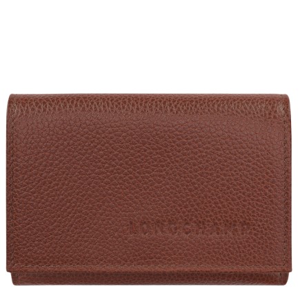 LONGCHAMP LE FOULONNÉ PORTEFEUILLE COMPACT CAFÉ