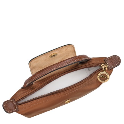 LONGCHAMP LE PLIAGE ORIGINAL TROUSSE COSMÉTIQUE AVEC POIGNÉE COGNAC