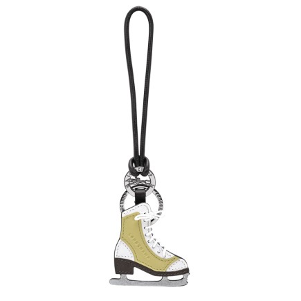 LONGCHAMP ICE SKATING PORTE-CLÉS CUIR PISTACHE