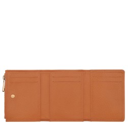 LONGCHAMP LE FOULONNÉ PORTEFEUILLE COMPACT AMBRE