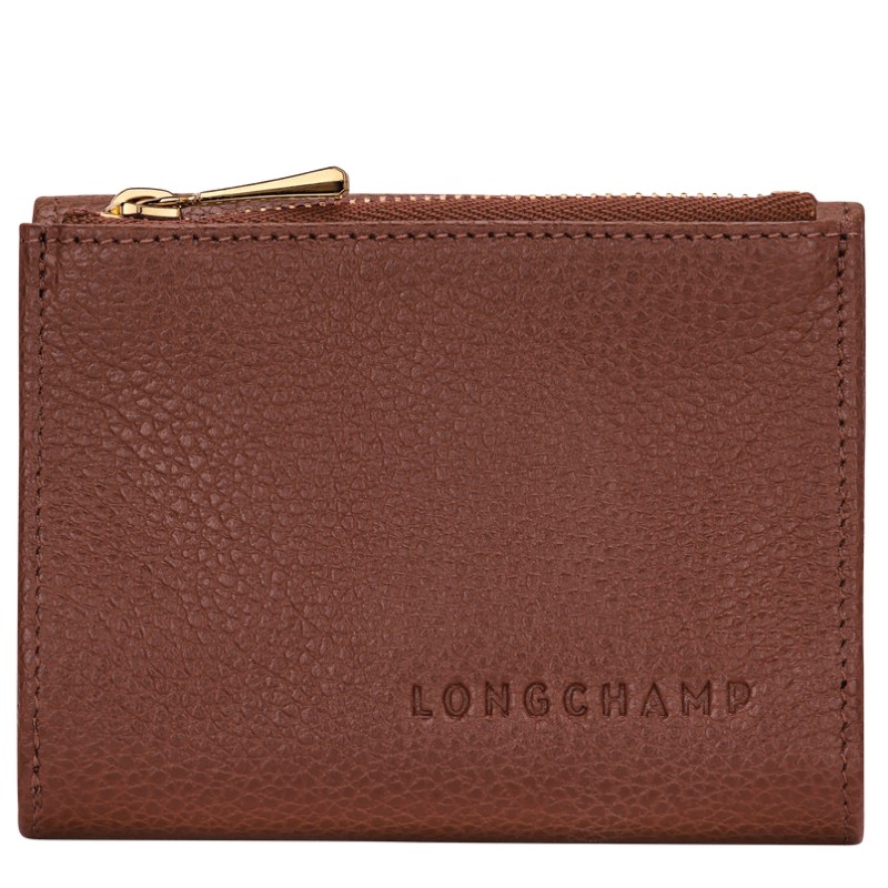 LONGCHAMP LE FOULONNÉ PORTEFEUILLE COMPACT CAFÉ