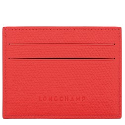 LONGCHAMP ROSEAU PORTE-CARTES VERMILLON