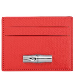LONGCHAMP ROSEAU PORTE-CARTES VERMILLON