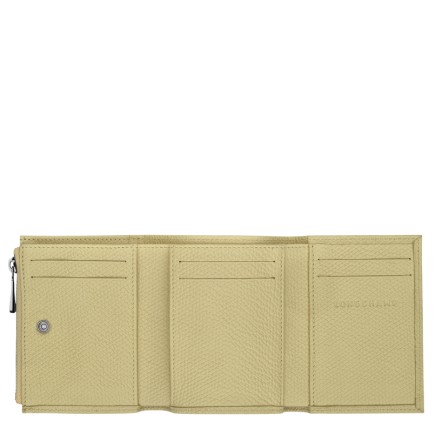 LONGCHAMP LE ROSEAU PORTEFEUILLE COMPACT PISTACHE