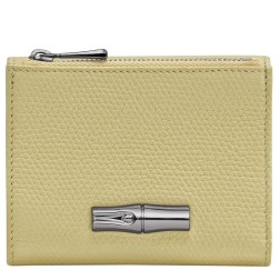 LONGCHAMP LE ROSEAU PORTEFEUILLE COMPACT PISTACHE